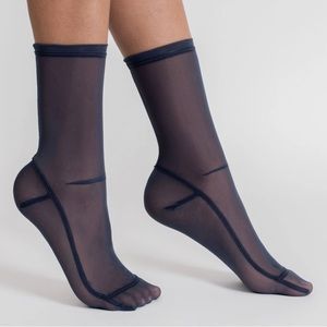 Darner Navy Mesh Sock, 8.5-10 shoe size